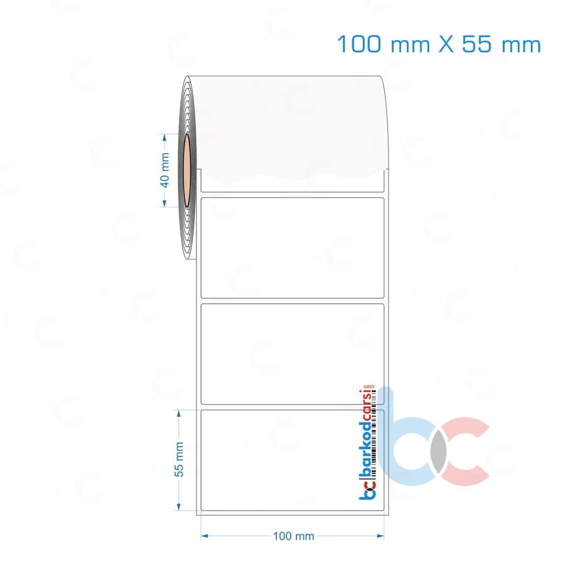 100X55 Mm Hazır Rulo Pp Opak, Mat, Fastyre Etiketler 100X55 Mm Opak / Mat Pp, Fastyre Etiket (Fiyatları)