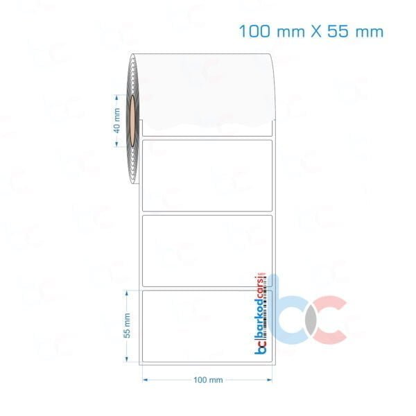 100x55 mm Opak / Mat PP, Fastyre Etiket (Fiyatları)