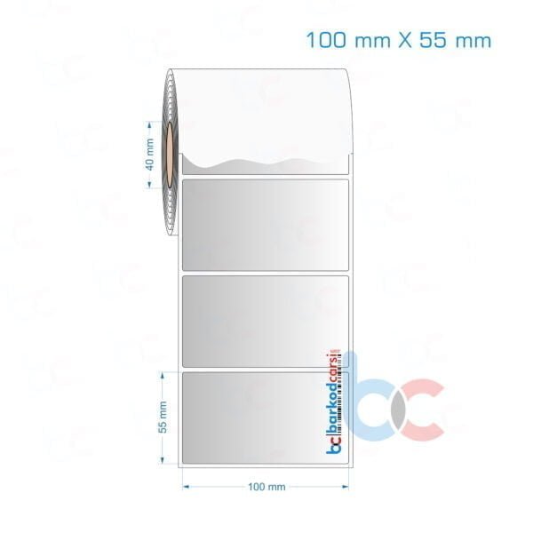 100x55 mm Silvermat Etiket (Fiyatı)