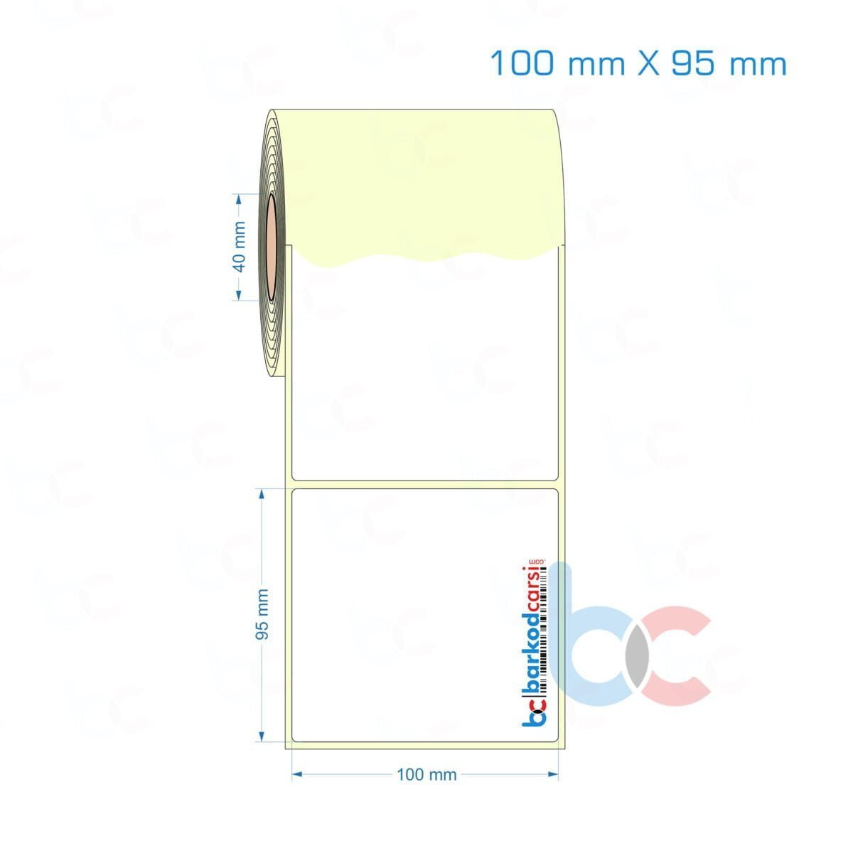 100X95 Mm Hazır Rulo Barkod Etiketi (Yapışkanlı) Kuşe / Vellum / Termal Etiket Fiyatı 100X95 Mm Etiket (Kuşe, Vellum, Eko / Lamine Termal) Fiyatları