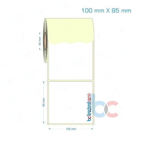 100x95 mm Etiket (Kuşe, Vellum, Eko / Lamine Termal) Fiyatları