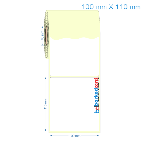 100x110 mm Etiket (Kuşe, Vellum, Eko / Lamine Termal) Fiyatları