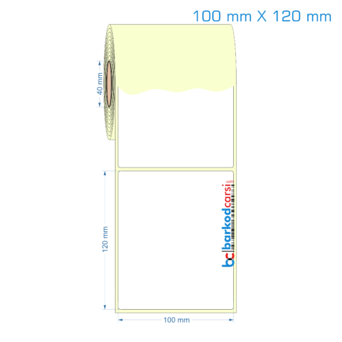 100x120 mm Etiket (Kuşe, Vellum, Eko / Lamine Termal) Fiyatları