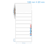 100x20 mm Opak / Mat PP, Fastyre Etiket (Fiyatları)