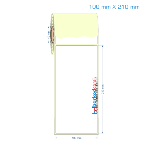 100x210 mm Etiket (Kuşe, Vellum, Eko / Lamine Termal) Fiyatları