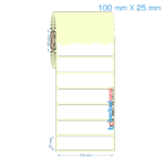 100x25 mm Etiket (Kuşe, Vellum, Eko / Lamine Termal) Fiyatları