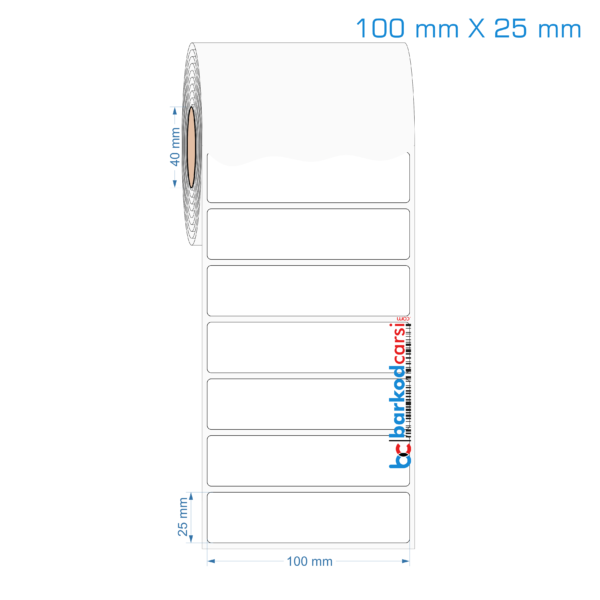 100x25 mm Opak / Mat PP, Fastyre Etiket (Fiyatları)