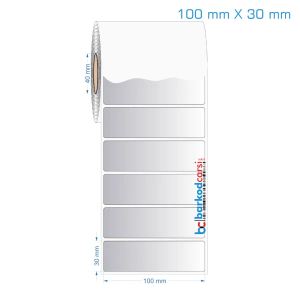 100x30 mm Silvermat Etiket (Fiyatı)