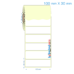 100x30 mm Etiket (Kuşe, Vellum, Eko / Lamine Termal) Fiyatları