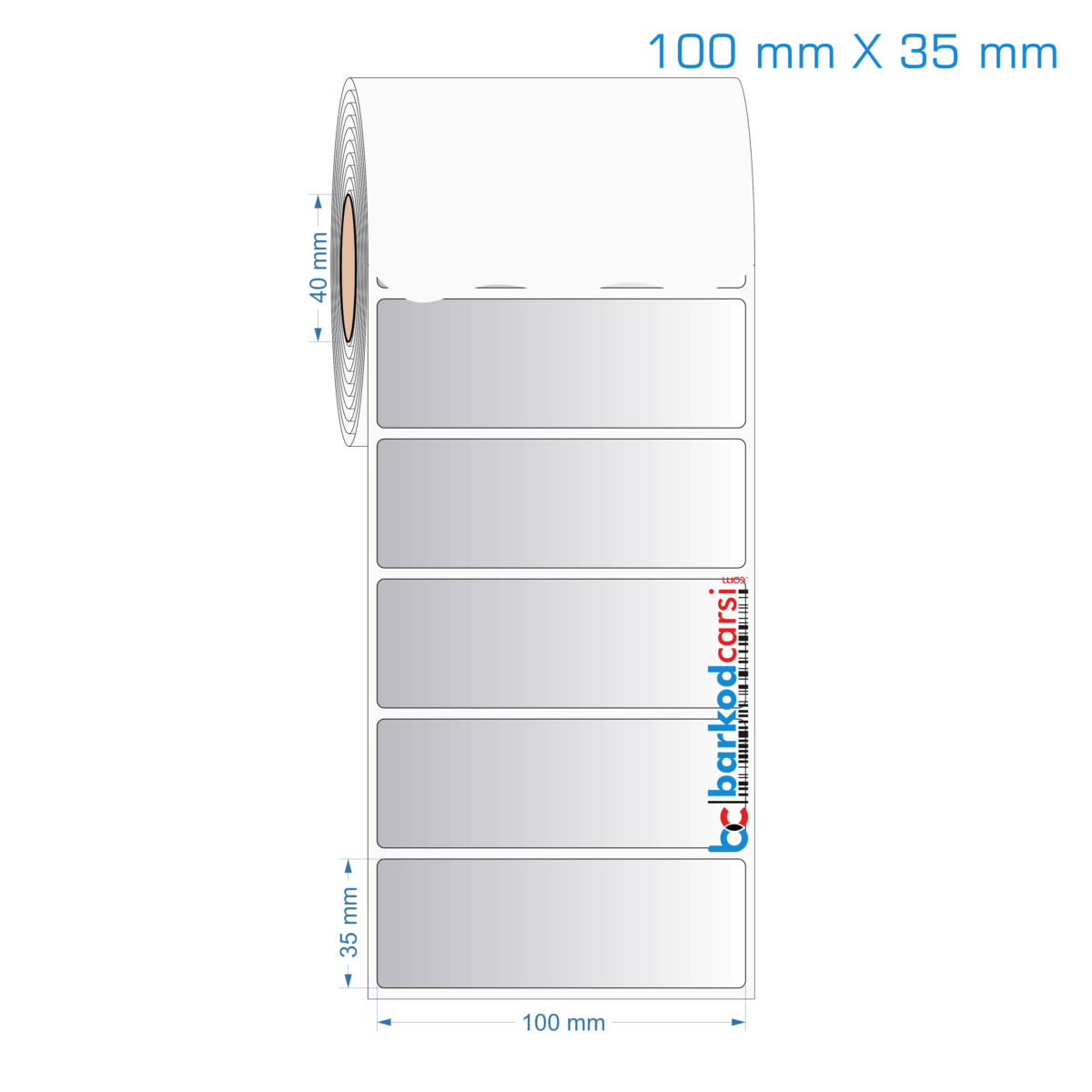 100X35 Mm Silvermat Etiket (Fiyatı)