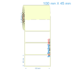 100x45 mm Etiket (Kuşe, Vellum, Eko / Lamine Termal) Fiyatları