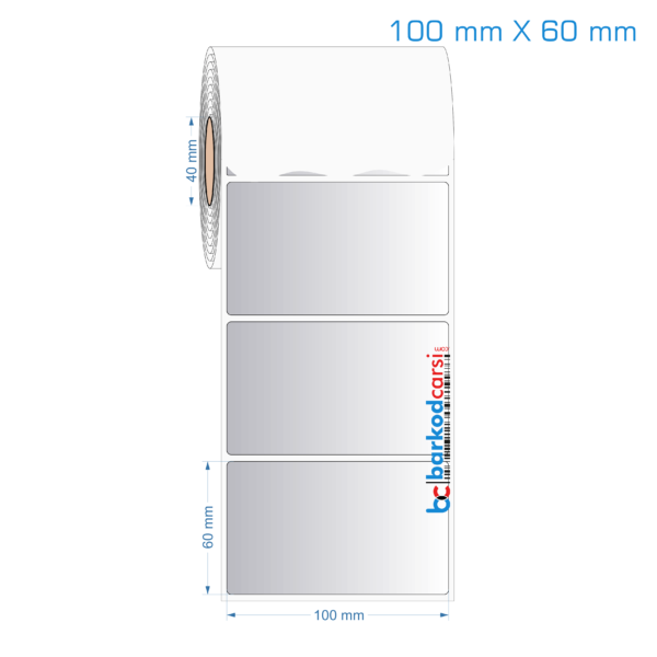 100x60 mm Silvermat Etiket (Fiyatı)