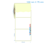 100x75 mm Etiket (Kuşe, Vellum, Eko / Lamine Termal) Fiyatları