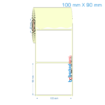 100x90 mm Etiket (Kuşe, Vellum, Eko / Lamine Termal) Fiyatları