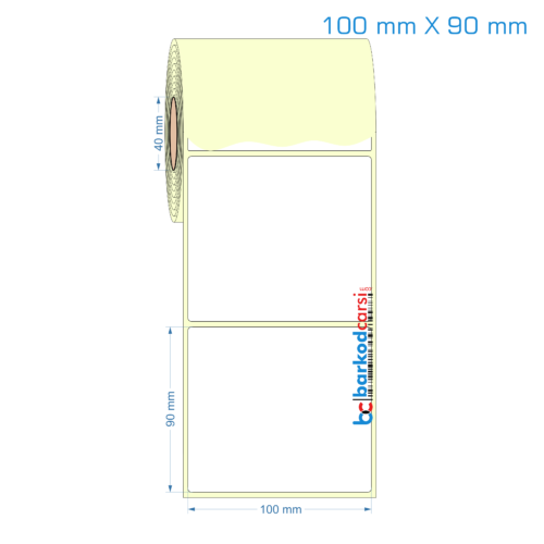 100x90 mm Etiket (Kuşe, Vellum, Eko / Lamine Termal) Fiyatları