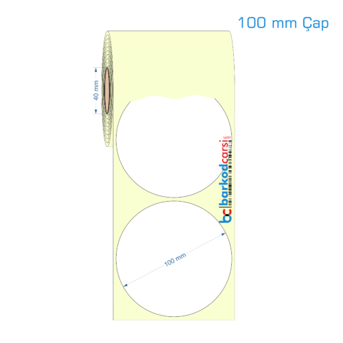 100 mm Çap Etiket (Kuşe, Vellum, Eko / Lamine Termal) Fiyatları