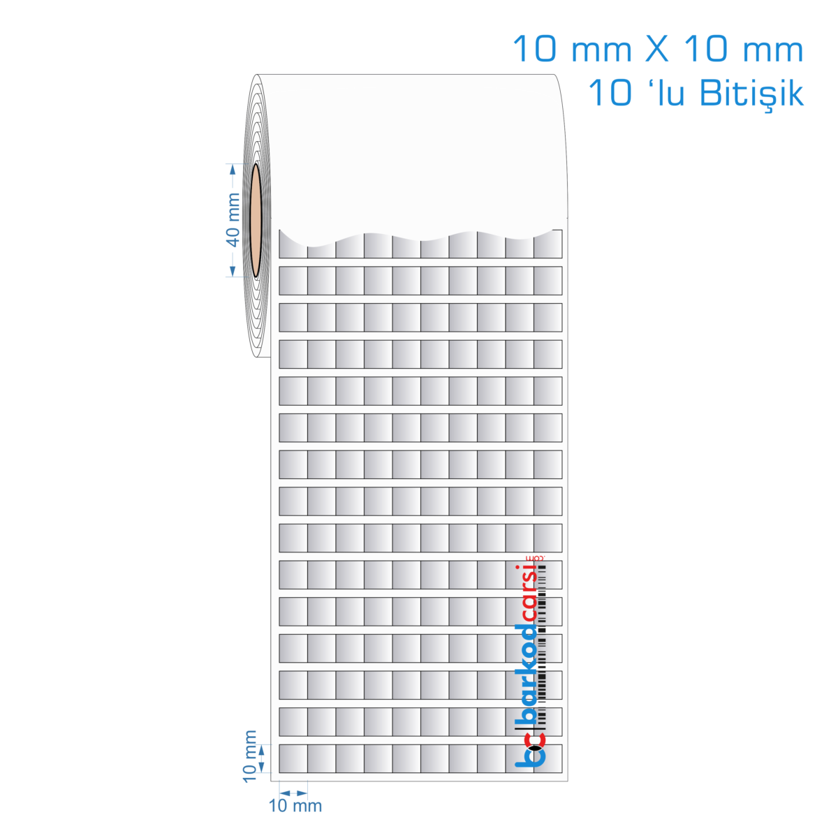 10 X 10 Mm Silvermat Gri Etiket Fiyatı 10X10 Mm Silvermat Etiket (10 'Lu Bitişik)