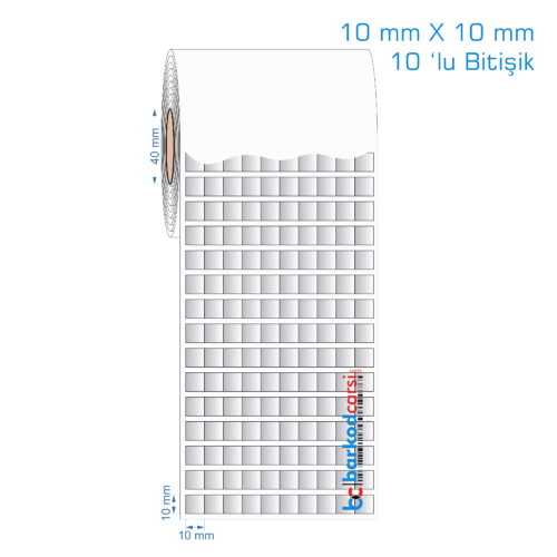 10x10 mm Silvermat Etiket (10 'lu Bitişik)