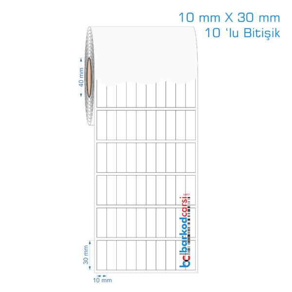 10x30 mm Fastyre, Opak PP, Mat PP Etiket (10 'lu Bitişik)