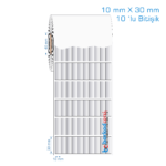 10x30 mm Silvermat Etiket (10 'lu Bitişik)