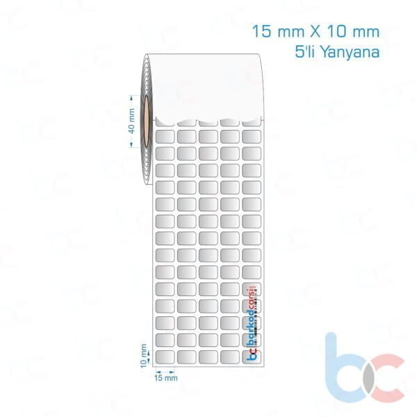 15x10 mm 5'li Yanyana Silvermat Etiket (Fiyatı)