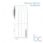 20x100 mm 4'lü Yanyana Opak / Mat PP, Fastyre Etiket (Fiyatları)