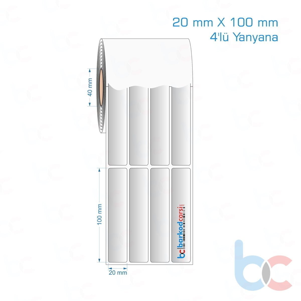 20X100 Mm 4'Lü Yanyana Silvermat Etiket (Fiyatı) 20X100 Mm 4'Lü Yanyana Silvermat Etiket (Fiyatı)