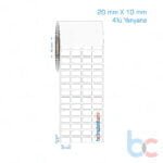 20x10 mm 4'lü Yanyana Opak / Mat PP, Fastyre Etiket (Fiyatları)