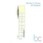 20x10 mm 2'li Yanyana Etiket (Kuşe, Vellum, Eko / Lamine Termal) Fiyatları