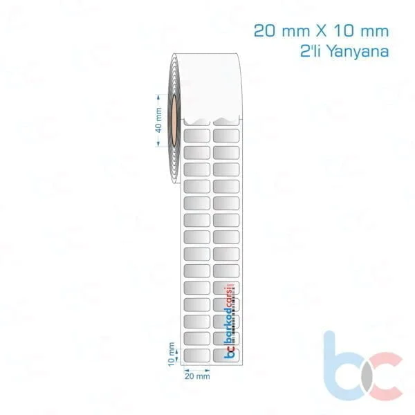 20x10 mm 2'li Yanyana Silvermat Etiket (Fiyatı)