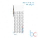 20x10 mm 4'lü Yanyana Silvermat Etiket (Fiyatı)