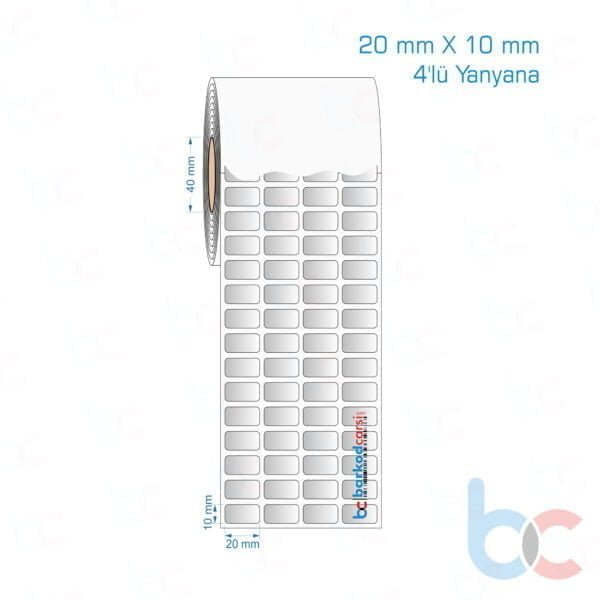 20x10 mm 4'lü Yanyana Silvermat Etiket (Fiyatı)