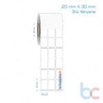 20x30 mm 3'lü Yanyana Opak / Mat PP, Fastyre Etiket (Fiyatları)