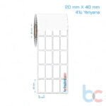 20x40 mm 4'lü Yanyana Opak / Mat PP, Fastyre Etiket (Fiyatları)