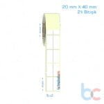 20x40 mm 2'li Bitişik Etiket (Kuşe, Vellum, Eko / Lamine Termal) Fiyatları