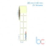 20x40 mm 2'li Yanyana Etiket (Kuşe, Vellum, Eko / Lamine Termal) Fiyatları