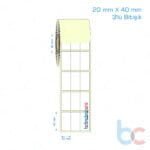 20x40 mm 3'lü Bitişik Etiket (Kuşe, Vellum, Eko / Lamine Termal) Fiyatları