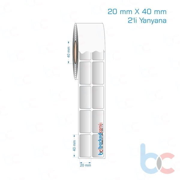 20x40 mm 2'li Yanyana Silvermat Etiket (Fiyatı)