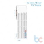 20x40 mm 3'lü Yanyana Silvermat Etiket (Fiyatı)