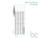 20x40 mm 4'lü Bitişik Silvermat Etiket (Fiyatı)