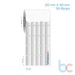 20x40 mm 5'li Bitişik Silvermat Etiket (Fiyatı)