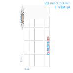 20x50 mm 5 'li Bitişik Opak / Mat PP, Fastyre Etiket (Fiyatları)