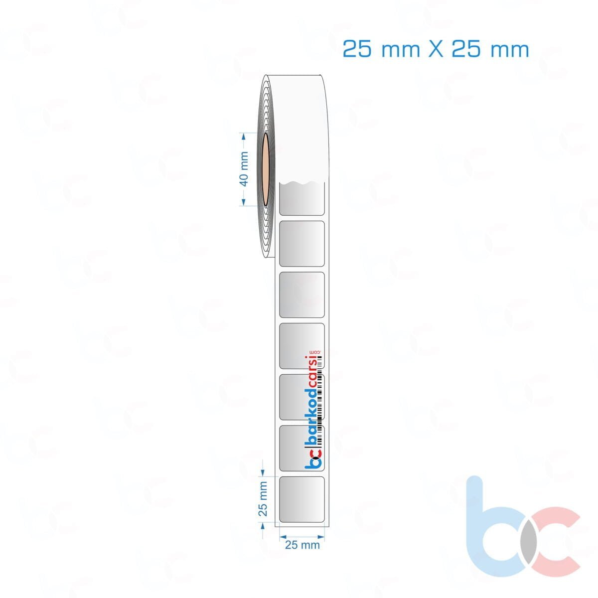 25X25 Mm Hazır Rulo Gri Alüminyum Renkli Silvermat Etiket 25X25 Mm Silvermat Etiket (Fiyatı)