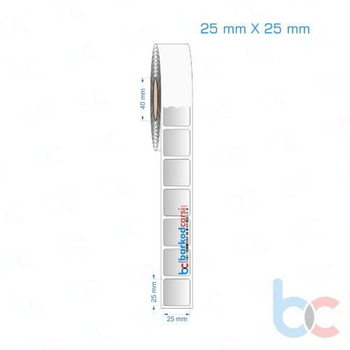 25x25 mm Silvermat Etiket (Fiyatı)