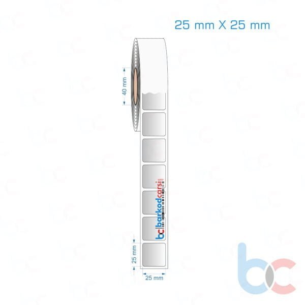 25x25 mm Silvermat Etiket (Fiyatı)