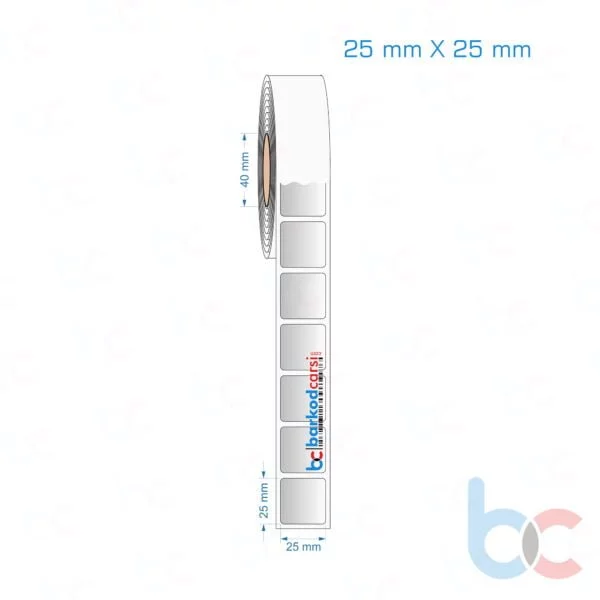 25x25 mm Silvermat Etiket (Fiyatı)