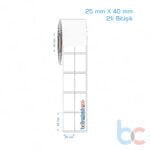 25x40 mm 2'li Bitişik Opak / Mat PP, Fastyre Etiket (Fiyatları)