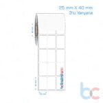 25x40 mm 3'lü Yanyana Opak / Mat PP, Fastyre Etiket (Fiyatları)