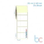 25x40 mm 3'lü Bitişik Etiket (Kuşe, Vellum, Eko / Lamine Termal) Fiyatları