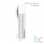 25x40 mm 2'li Bitişik Silvermat Etiket (Fiyatı)